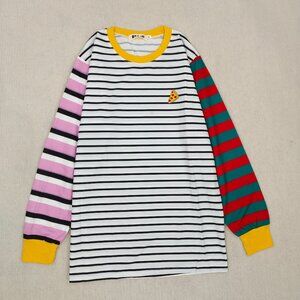 Harajuku striped long-sleeved pullover